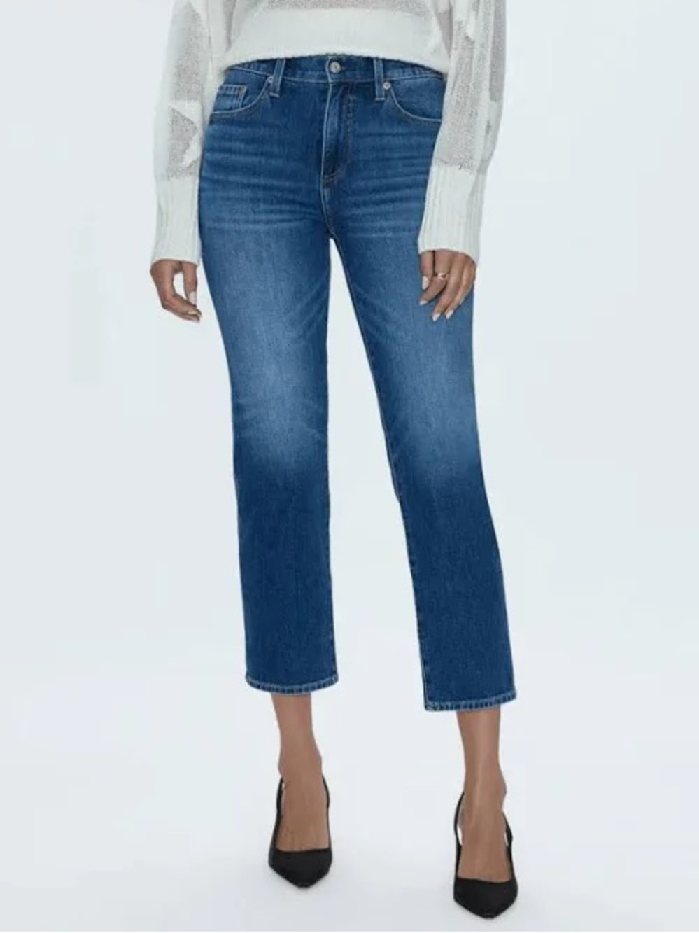 PISTOLA Monroe High Rise Cropped Cigarette Jeans, Size 30